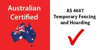 Australian Certified AS 4687 Temporary Fencing and Hoarding