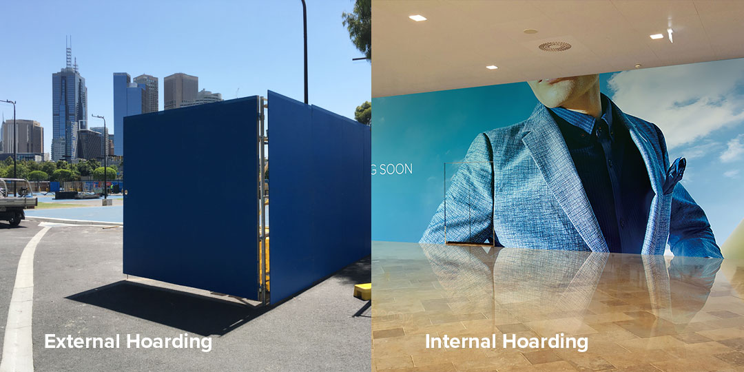 what is construction hoarding external and internal