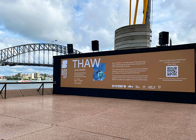 A Class Temporary Hoarding Front of Sydney Harbour Bridge